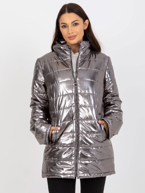 Kurtka LK-KR-507846.79P srebrny 40 Kurtka LK-KR-507846.79P srebrny 40
