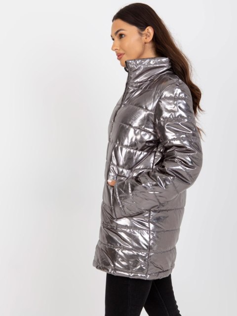 Kurtka LK-KR-507846.79P srebrny 40 Kurtka LK-KR-507846.79P srebrny 40