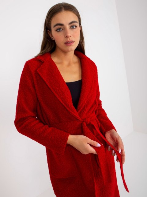 Płaszcz TW-PL-BI-5220.63 ciemny czerwony Płaszcz TW-PL-BI-5220.63 ciemny czerwony