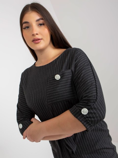 Sukienka LK-SK-507724.10 ciemny szary 46 Sukienka LK-SK-507724.10 ciemny szary 46