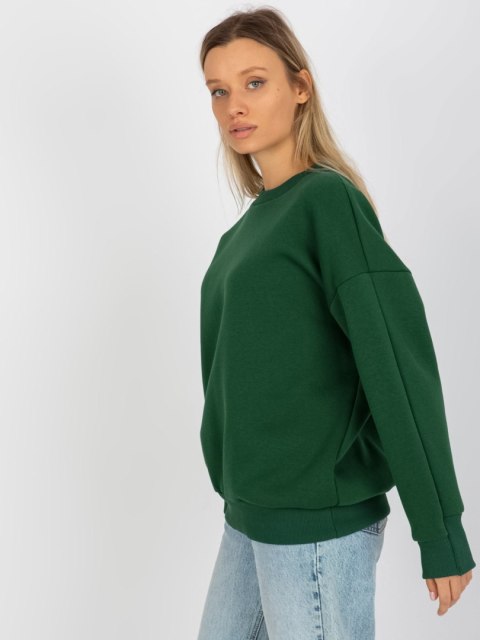 Sportowa bluza zielona klasyczna ze ściągaczami Sportowa bluza zielona klasyczna ze ściągaczami