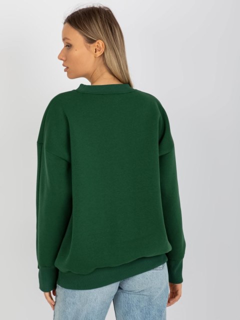 Sportowa bluza zielona klasyczna ze ściągaczami Sportowa bluza zielona klasyczna ze ściągaczami