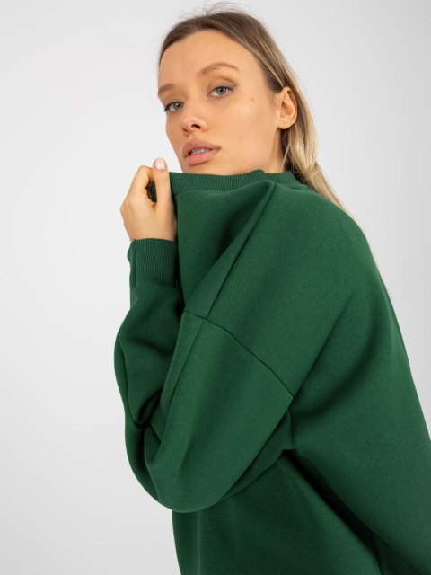 Sportowa bluza zielona klasyczna ze ściągaczami Sportowa bluza zielona klasyczna ze ściągaczami