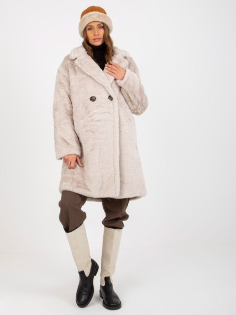 Płaszcz TW-PL-2118.95P jasny beżowy Płaszcz TW-PL-2118.95P jasny beżowy