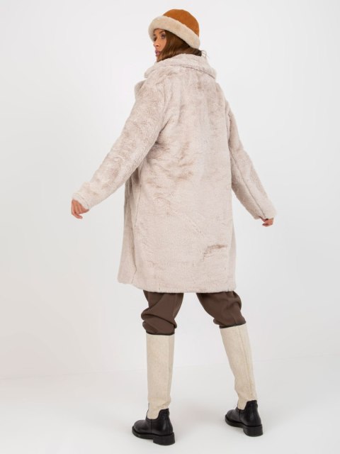 Płaszcz TW-PL-2118.95P jasny beżowy Płaszcz TW-PL-2118.95P jasny beżowy