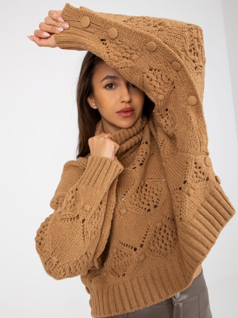 Sweter EM-SW-1037-01.24X camelowy Sweter EM-SW-1037-01.24X camelowy
