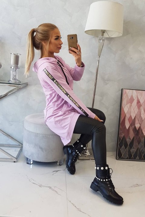Bluza z suwakiem z tyłu fioletowa