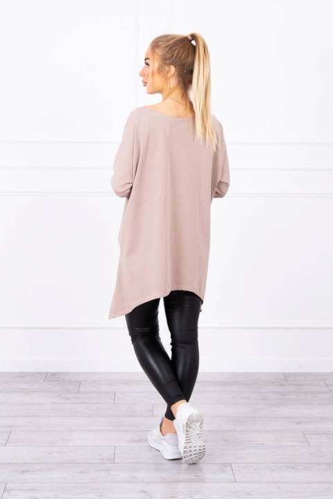 Bluzka oversize ciemny beżowy