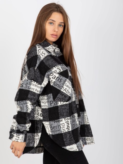 Koszula DN-KS-3990.95P czarno-biały M Koszula DN-KS-3990.95P czarno-biały M