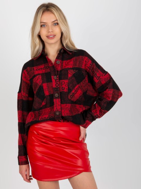 Koszula DN-KS-3990.95P czarno-czerwony M Koszula DN-KS-3990.95P czarno-czerwony M