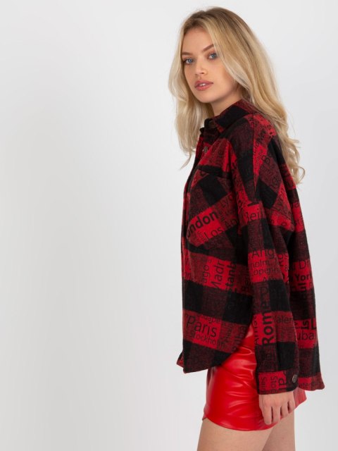 Koszula DN-KS-3990.95P czarno-czerwony S Koszula DN-KS-3990.95P czarno-czerwony S
