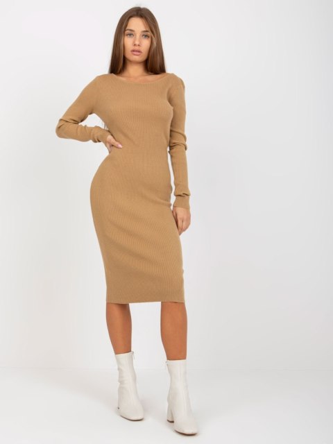 Sukienka NM-SK-NG-2307.06X camelowy L/XL