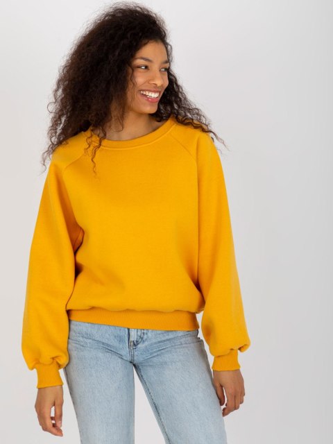 Bluza damska dresowa ciemny żółty bawełniana basic Bluza damska dresowa ciemny żółty bawełniana basic