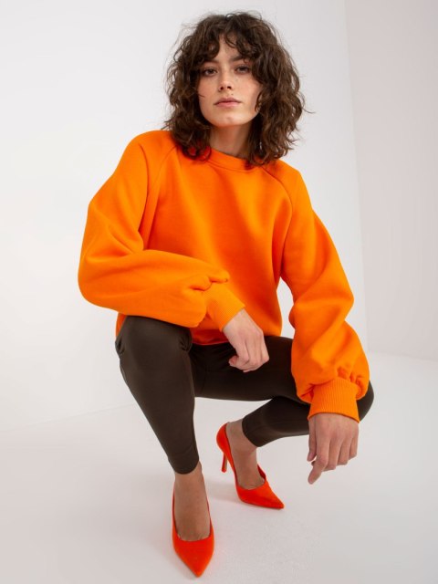 Bluza damska dresowa pomarańczowa bawełniana basic Bluza damska dresowa pomarańczowa bawełniana basic