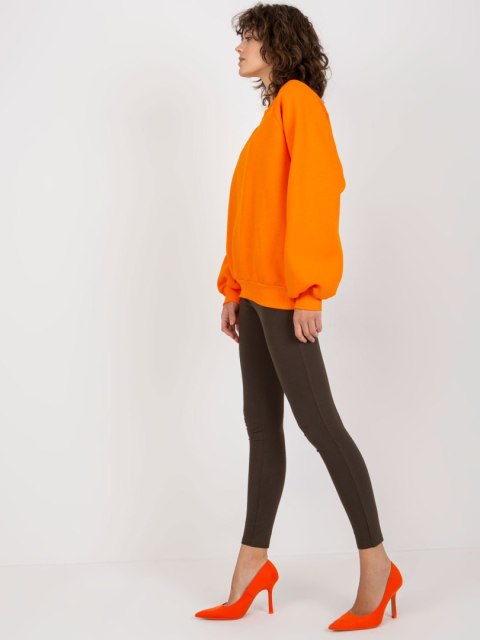 Bluza damska dresowa pomarańczowa bawełniana basic Bluza damska dresowa pomarańczowa bawełniana basic