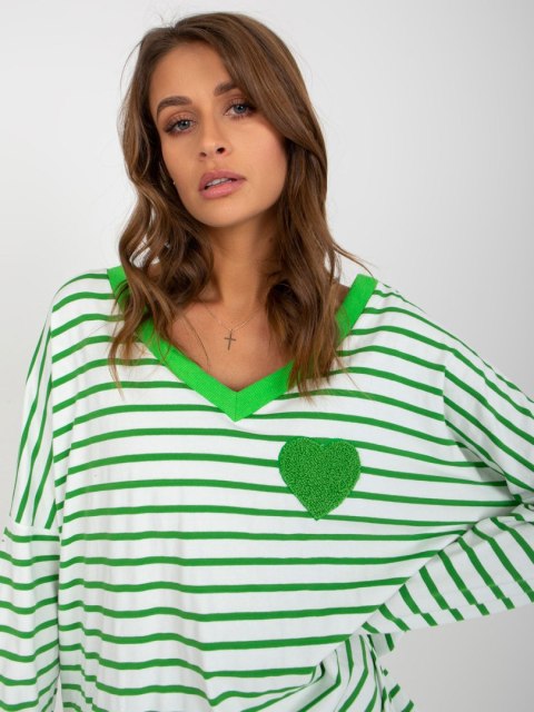Bluzka FA-BZ-8259.98 biało-zielony Bluzka FA-BZ-8259.98 biało-zielony