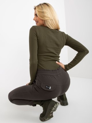 Spodnie dresowe RV-DR-8369.89P ciemny khaki L/XL