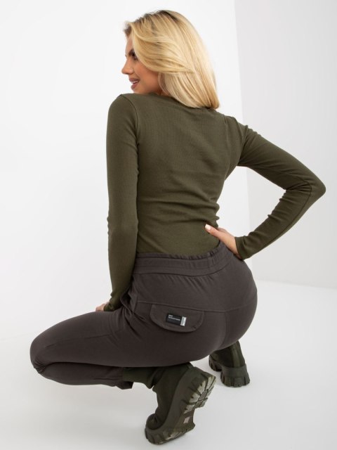 Spodnie dresowe RV-DR-8369.89P ciemny khaki L/XL