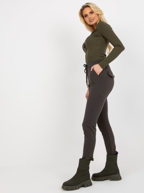 Spodnie dresowe RV-DR-8369.89P ciemny khaki L/XL