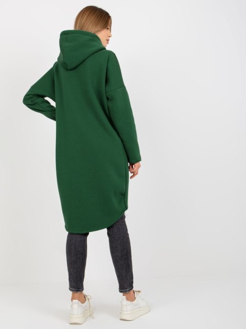 Bluza dresowa ciemno zielona z kapturem Stunning Bluza dresowa ciemno zielona z kapturem Stunning