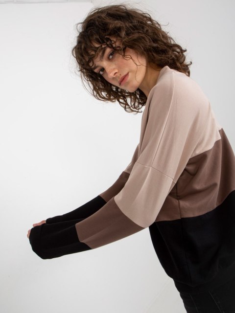 Bluza RV-BL-8328.34X czarno-beżowy L/XL Bluza RV-BL-8328.34X czarno-beżowy L/XL