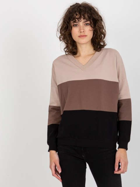 Bluza RV-BL-8328.34X czarno-beżowy S/M Bluza RV-BL-8328.34X czarno-beżowy S/M
