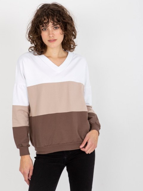 Bluza RV-BL-8328.65P biało-brązowy L/XL Bluza RV-BL-8328.65P biało-brązowy L/XL