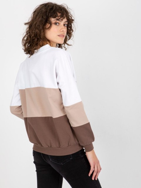 Bluza RV-BL-8328.65P biało-brązowy L/XL Bluza RV-BL-8328.65P biało-brązowy L/XL