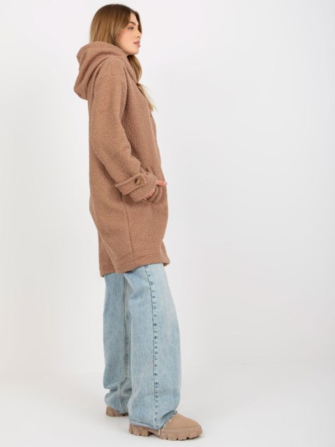 Płaszcz RV-PL-8449.98P ciemny bezowy S/M