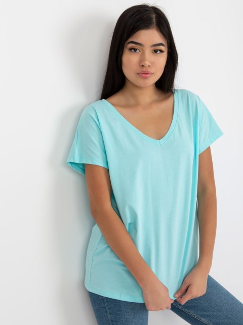 T-shirt RV-TS-4832.85 mietowy XL
