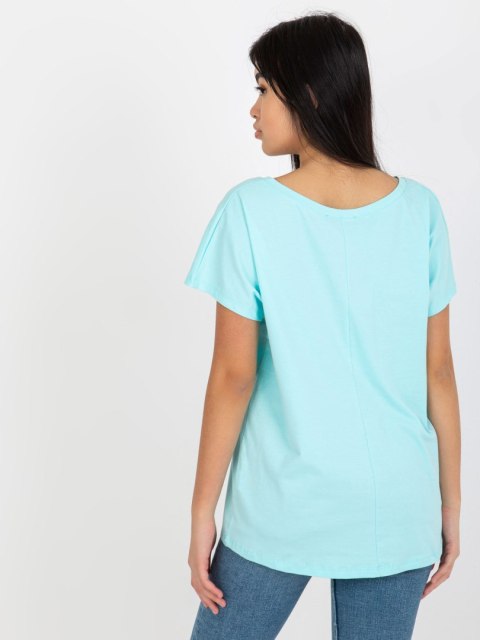T-shirt RV-TS-4832.85 mietowy M