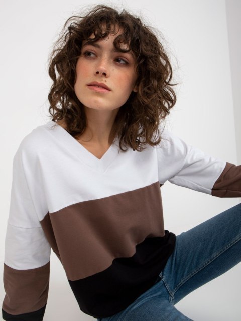 Bluza RV-BL-8328.72 biało-czarny S/M Bluza RV-BL-8328.72 biało-czarny S/M
