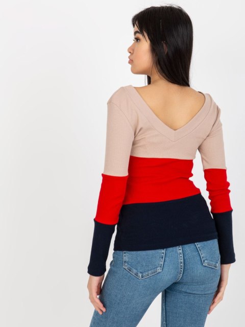 Bluzka RV-BZ-8429.41P granatowo-czerwony L/XL Bluzka RV-BZ-8429.41P granatowo-czerwony L/XL