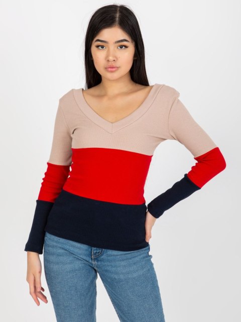 Bluzka RV-BZ-8429.41P granatowo-czerwony L/XL Bluzka RV-BZ-8429.41P granatowo-czerwony L/XL