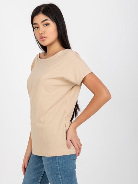 T-shirt RV-TS-4662.95 beżowy S T-shirt RV-TS-4662.95 beżowy S