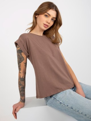 T-shirt RV-TS-4833.36X brązowy XS