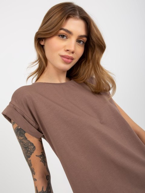 T-shirt RV-TS-4833.36X brązowy XS