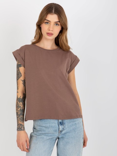T-shirt RV-TS-4833.36X brązowy XS