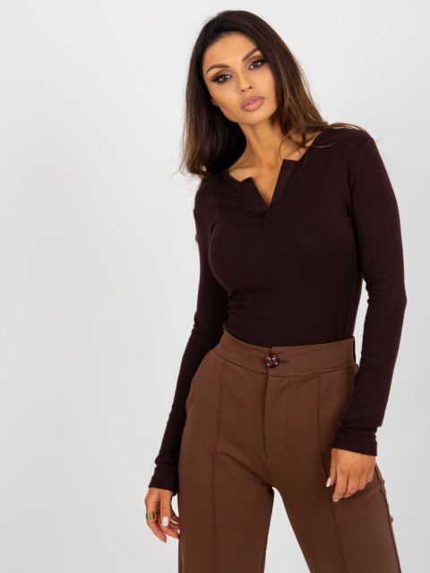 Bluzka EM-BZ-784.33P ciemny brązowy Bluzka EM-BZ-784.33P ciemny brązowy