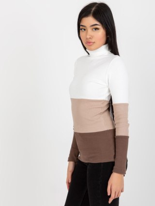 Bluzka RV-BZ-8465.36X biało-brązowy L/XL