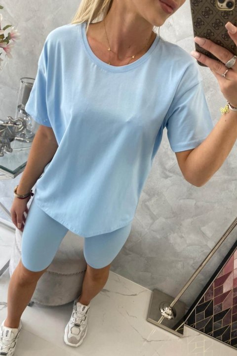 Komplet sportowy koszulka+legginsy błękitny Komplet sportowy koszulka+legginsy błękitny