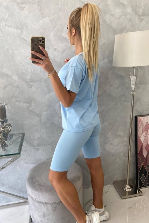 Komplet sportowy koszulka+legginsy błękitny Komplet sportowy koszulka+legginsy błękitny