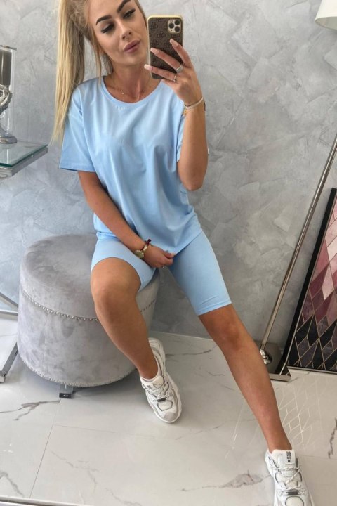 Komplet sportowy koszulka+legginsy błękitny Komplet sportowy koszulka+legginsy błękitny
