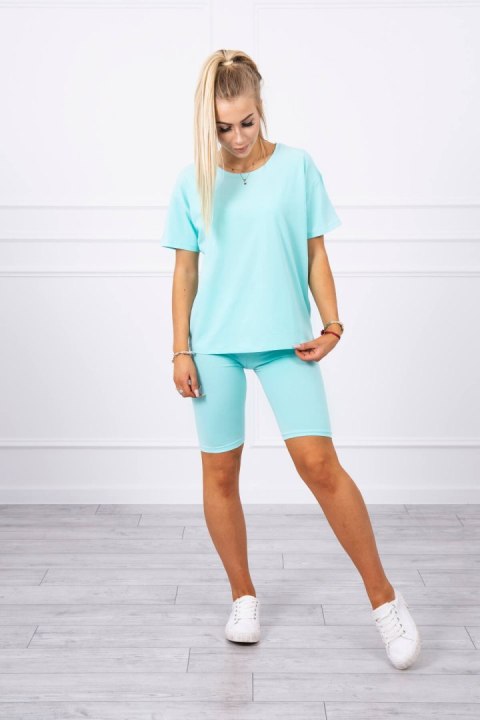 Komplet top+legginsy miętowy Komplet top+legginsy miętowy