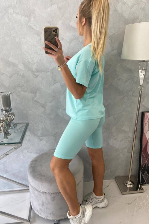 Komplet top+legginsy miętowy Komplet top+legginsy miętowy