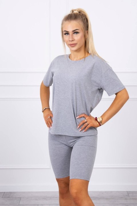 Komplet top+legginsy szary Komplet top+legginsy szary