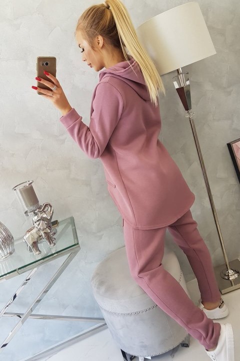 Komplet ze spodniami Baggy ciemny różowy