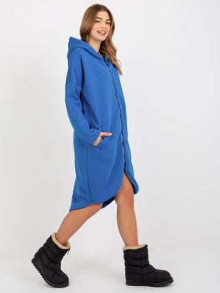 Bluza długa niebieska z kapturem i suwakiem Tina L/XL