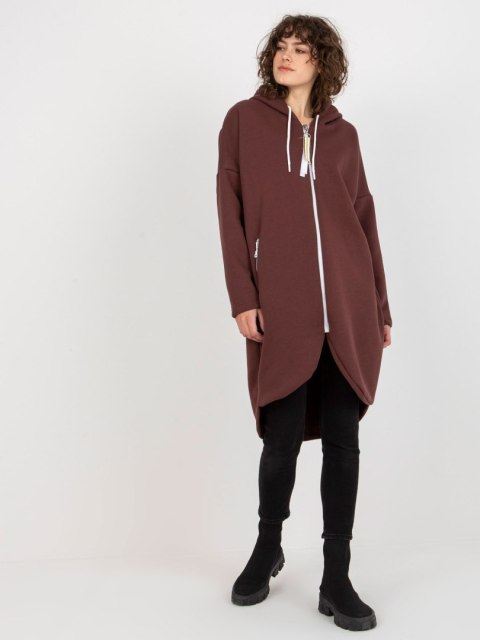 Bluza dresowa ciemno brązowa z kapturem Stunning Bluza dresowa ciemno brązowa z kapturem Stunning