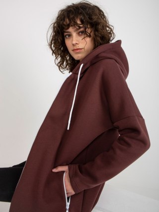 Bluza dresowa ciemno brązowa z kapturem Stunning S/M